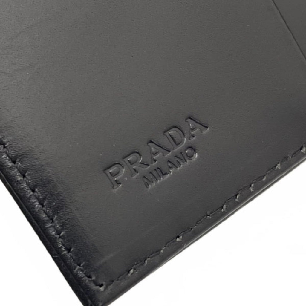 Prada Black Nylon Leather Wallet (Tri-Fold)