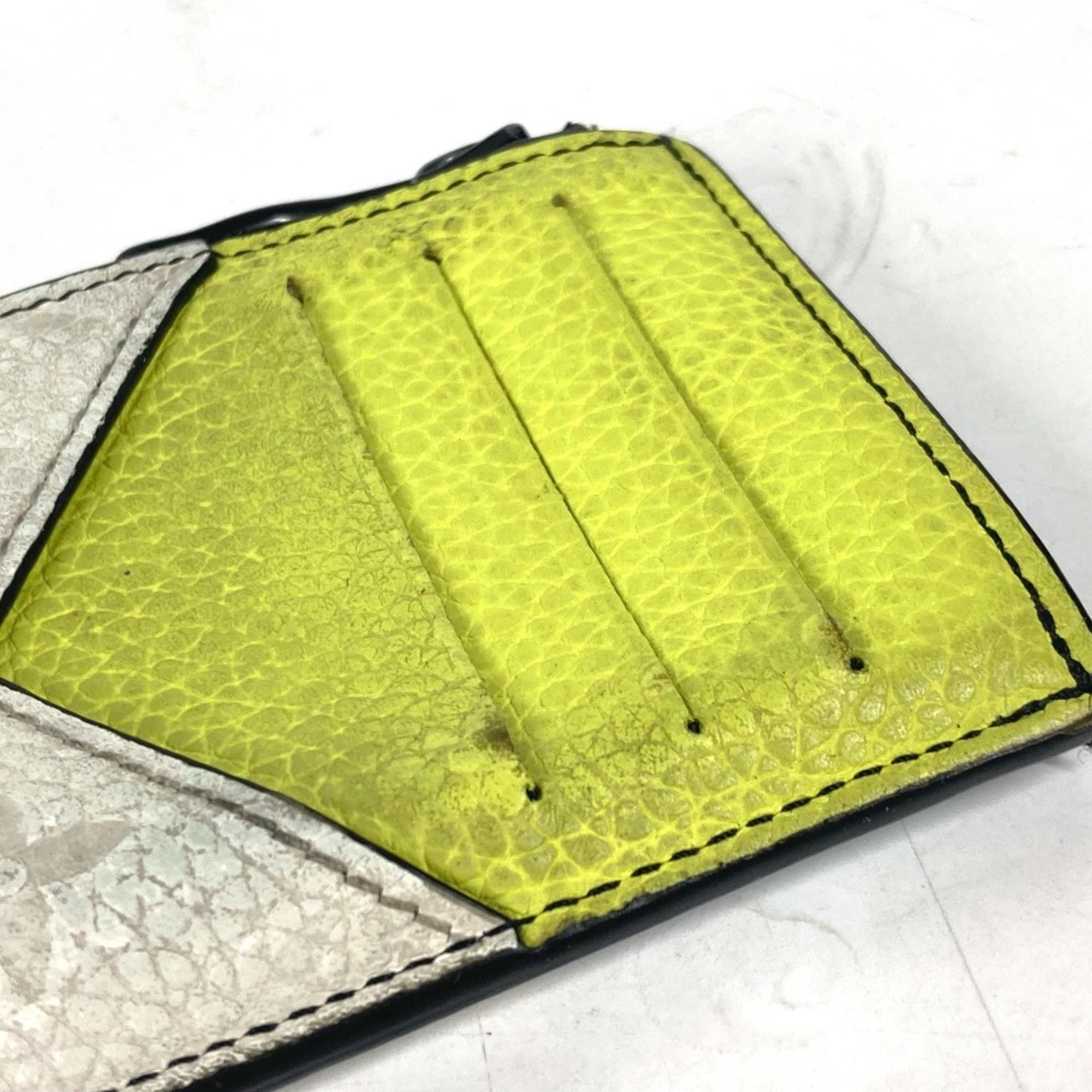 Louis Vuitton Blue Yellow Leather Coin Purse/Coin Case