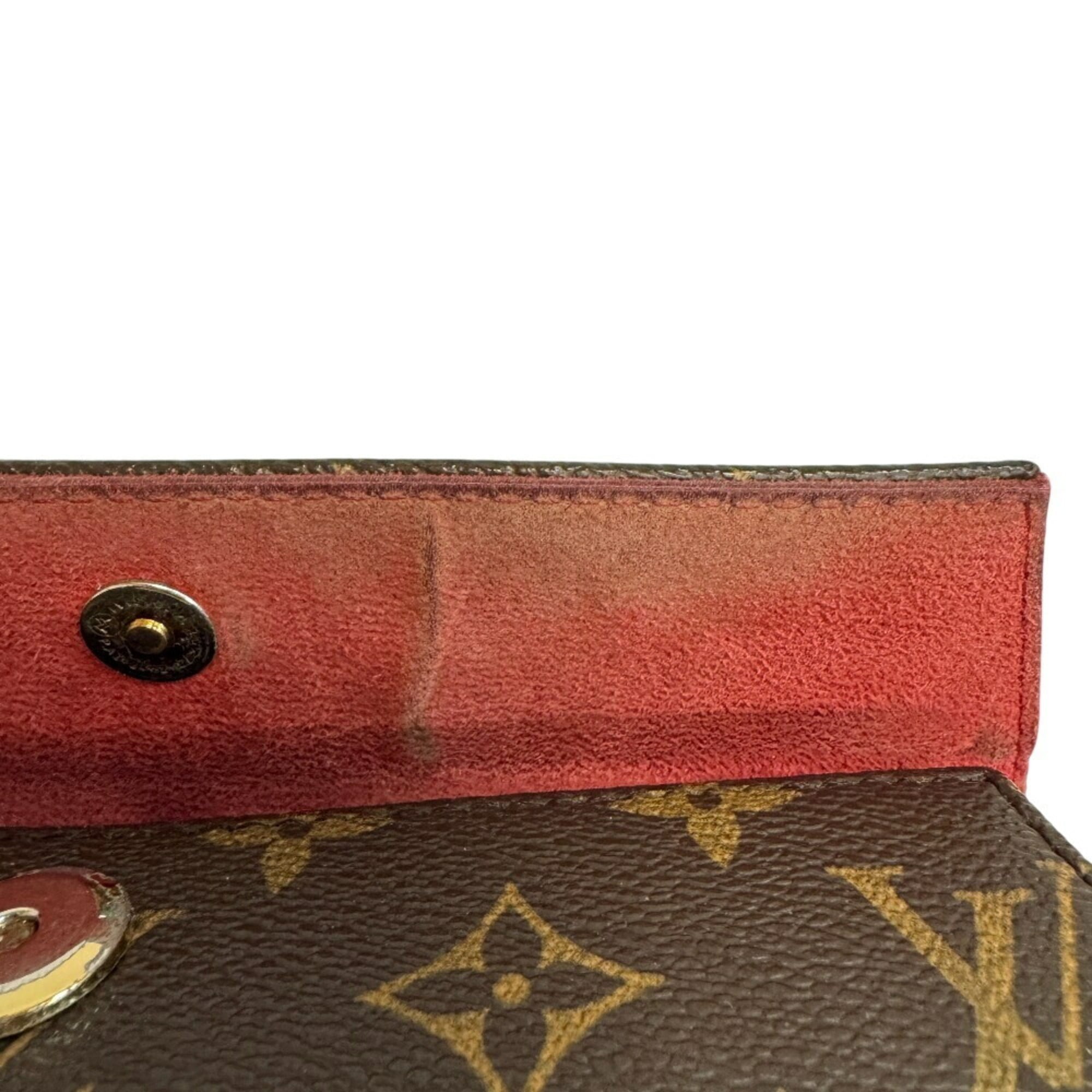 Louis Vuitton Brown Leather Handbag Pouch