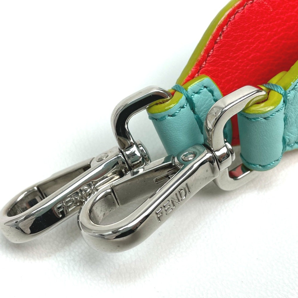 Fendi Blue Leather Chain/Shoulder Wallet