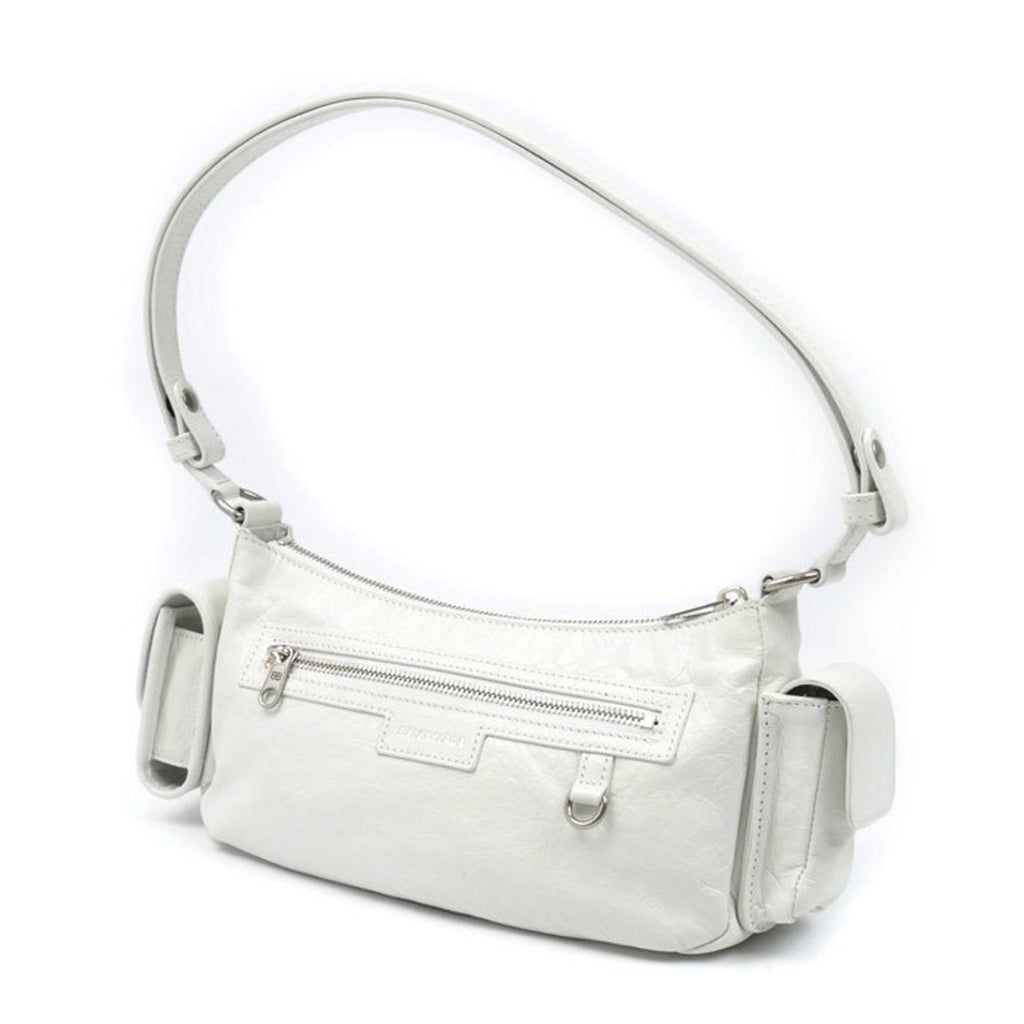 Balenciaga White Leather Shoulder