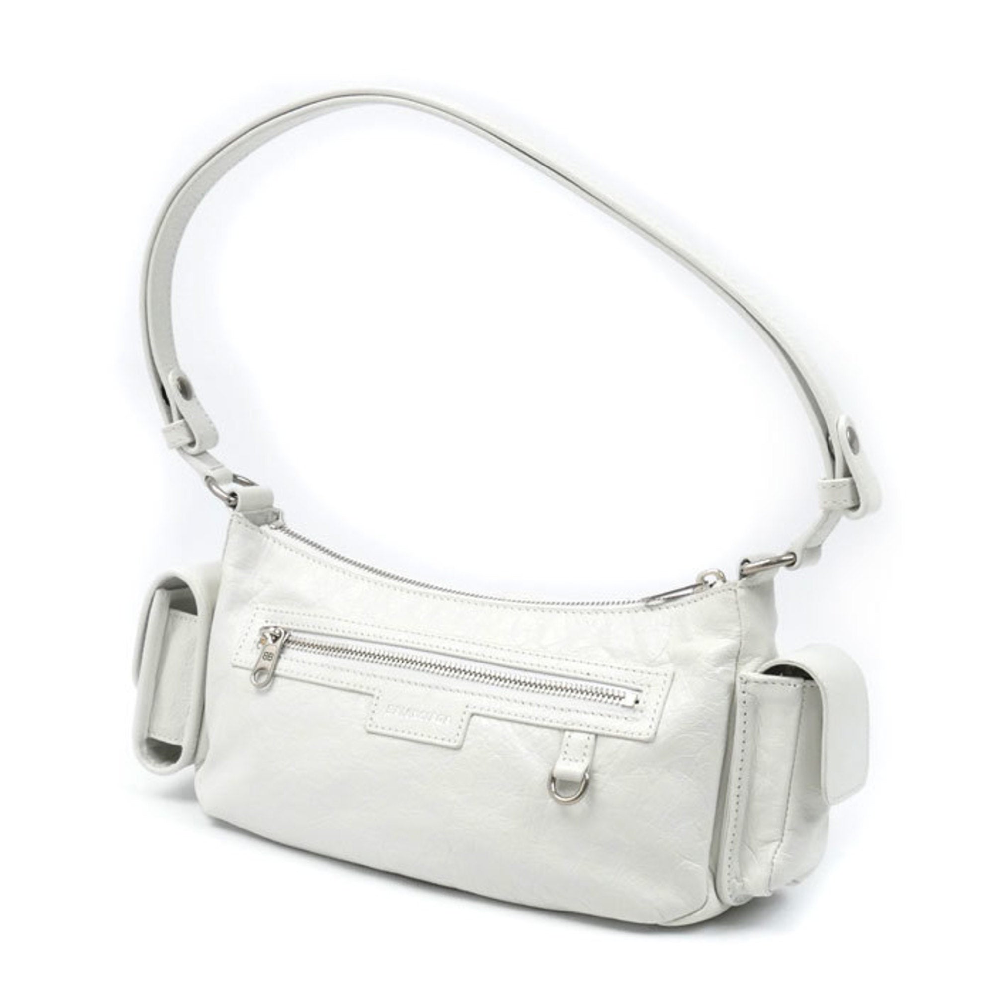 Balenciaga White Leather Shoulder