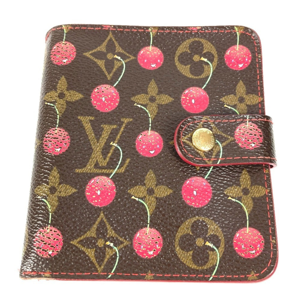 Louis Vuitton Brown Red Color Monogram Canvas Wallet