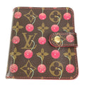 Louis Vuitton Brown Red Color Monogram Canvas Wallet