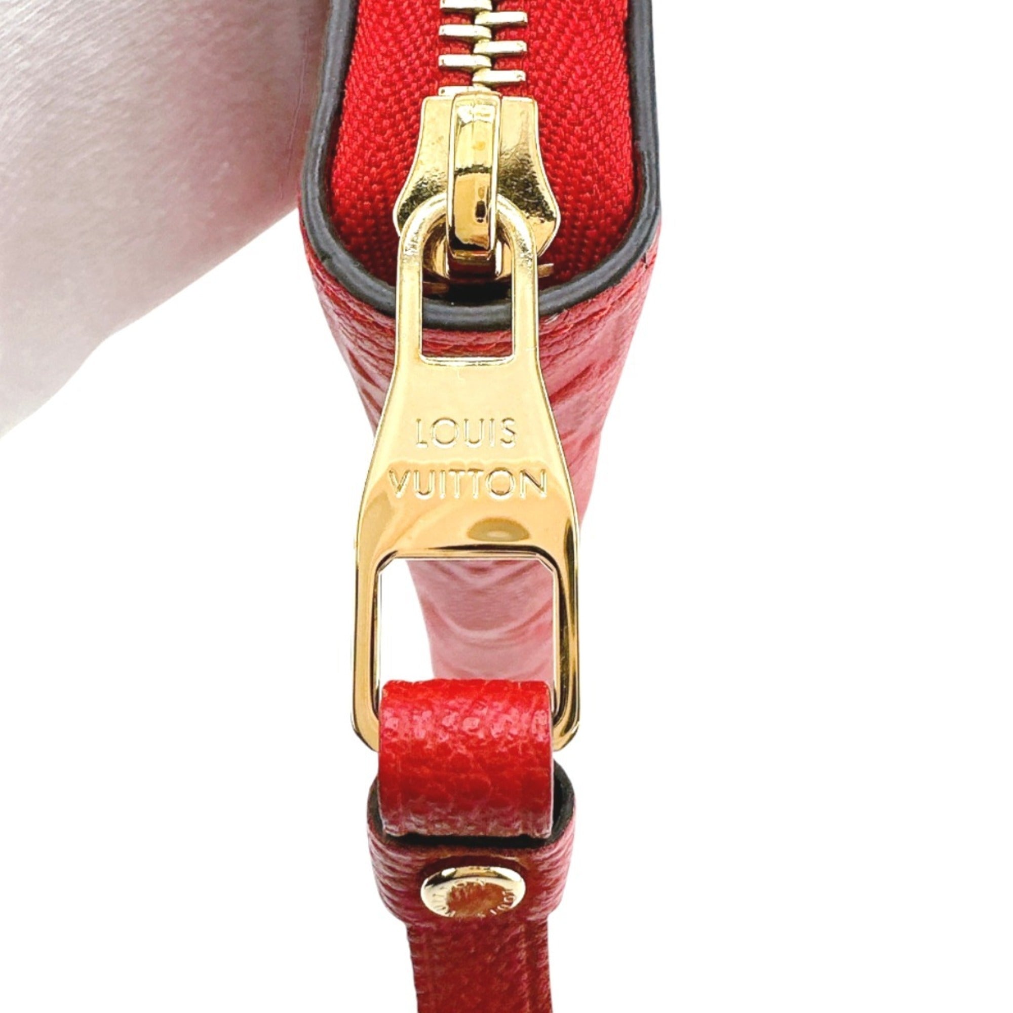 Louis Vuitton Red Color Monogram Empreinte Long Wallet