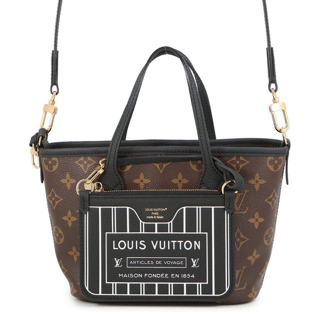 Louis Vuitton Noir Monogram Leather Tote Bag