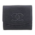 Chanel Black Grained Calfskin Wallet (Bi-Fold)