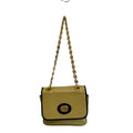 Gucci Beige Black Leather Handbag Shoulder Bag (Pre-Owned)