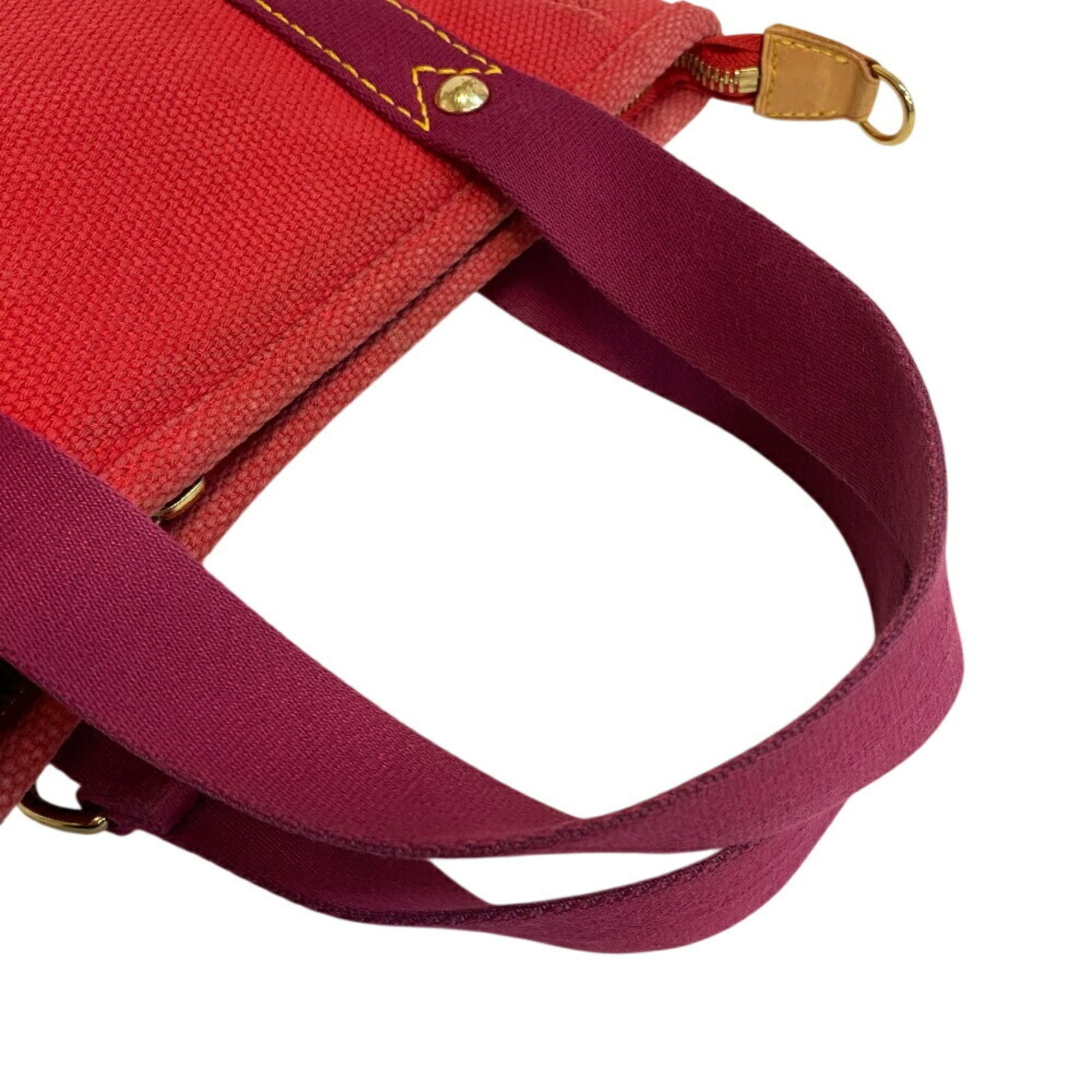 Louis Vuitton Red Color Canvas Handbag