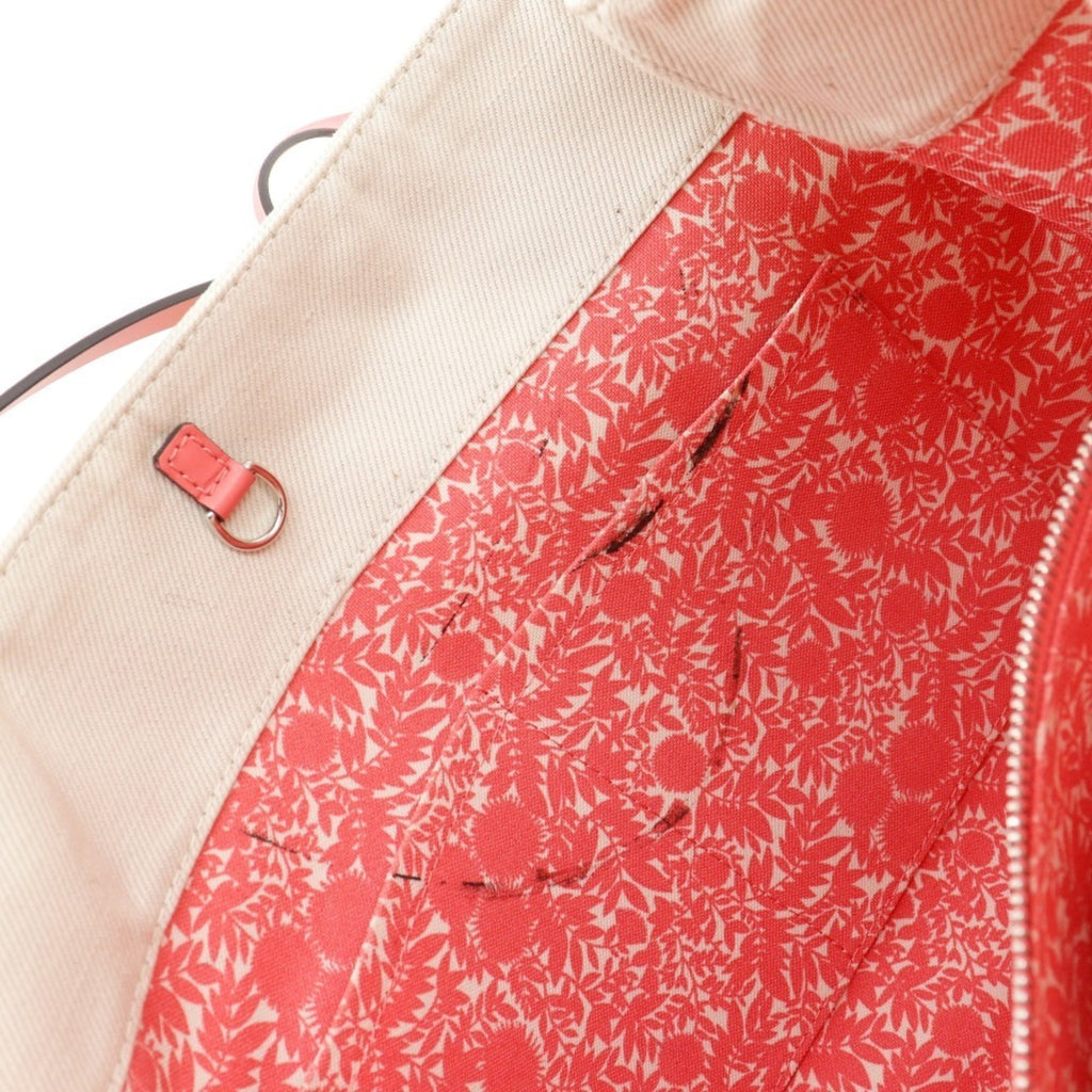 Louis Vuitton Corail Ivory Pink White Canvas Tote Bag