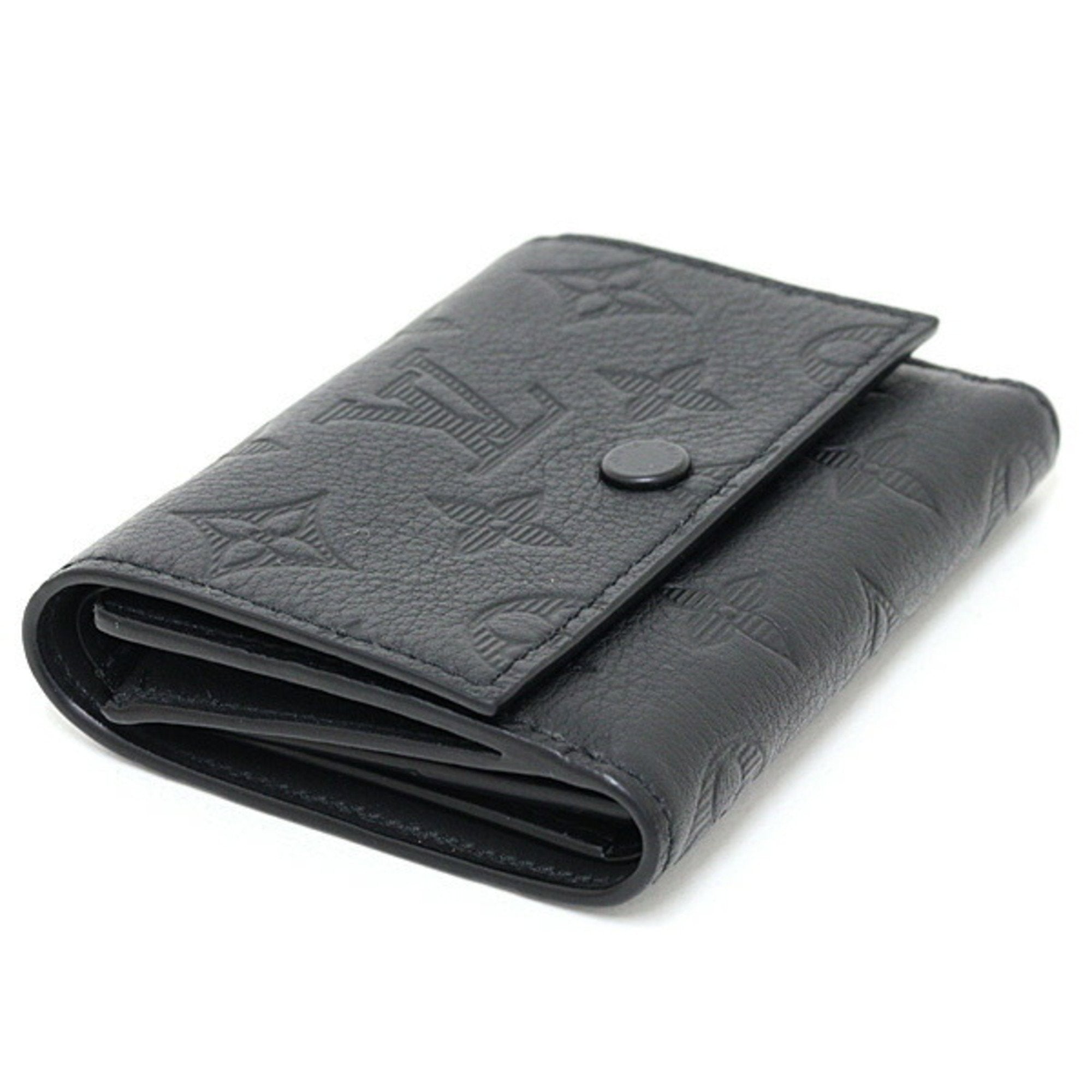 Louis Vuitton Monogram Shadow Black Monogram Shadow Wallet (Tri-Fold)