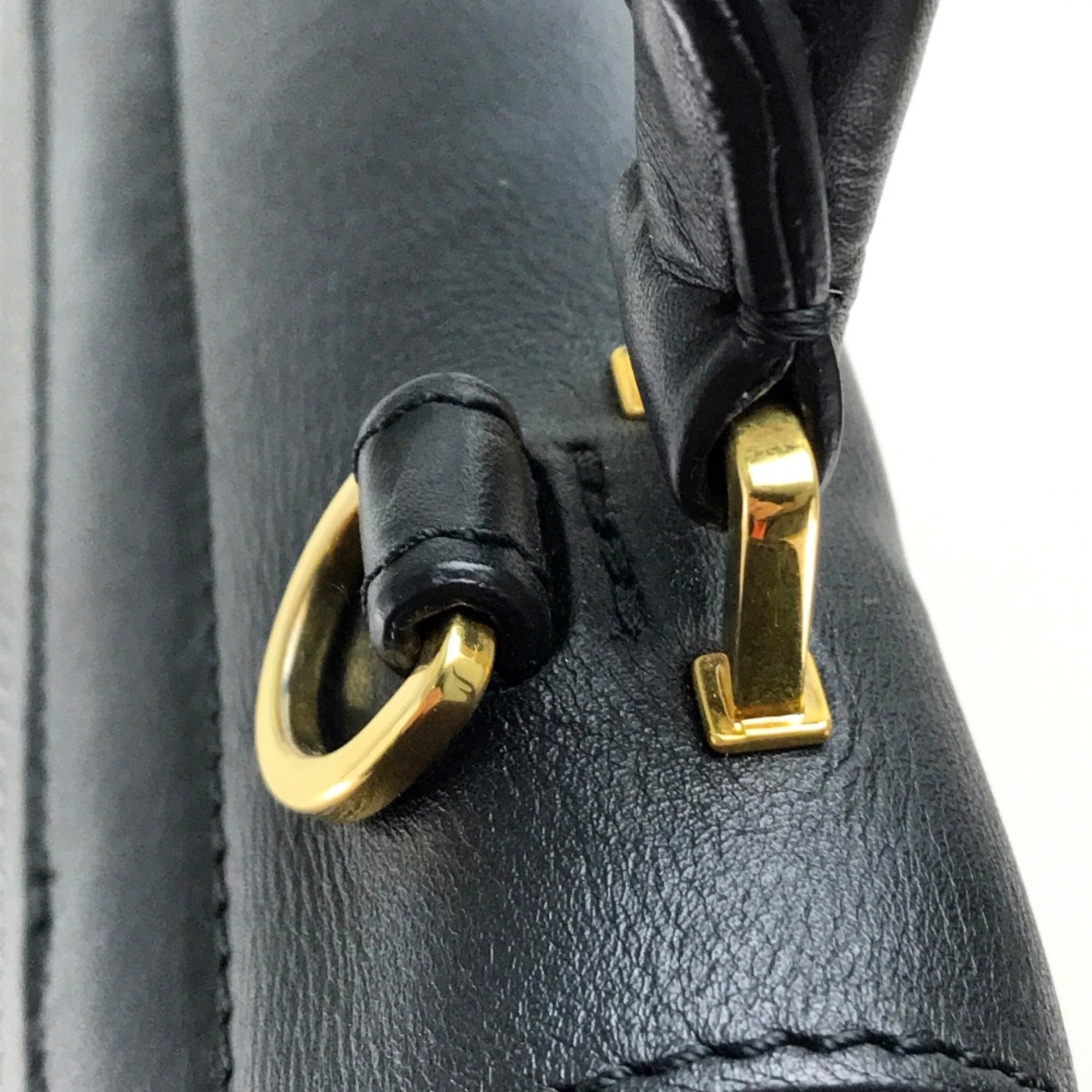 Celine Black Leather Shoulder Bag