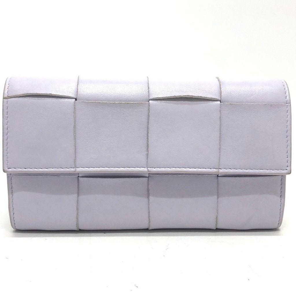 Bottega Veneta Purple Leather Long Wallet (Bi-Fold)