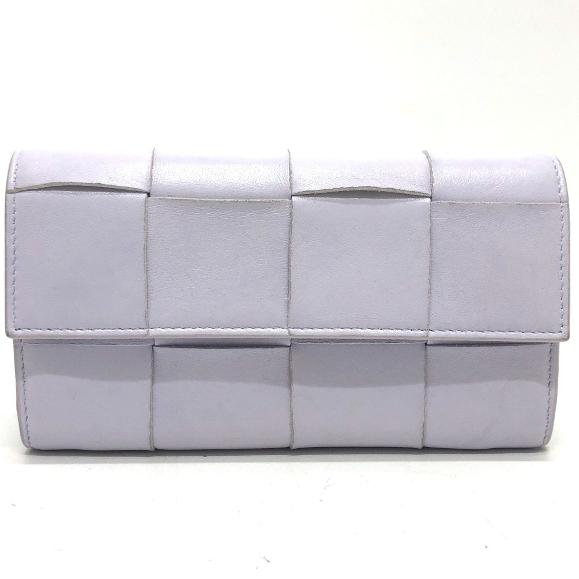 Bottega Veneta Purple Leather Long Wallet (Bi-Fold)
