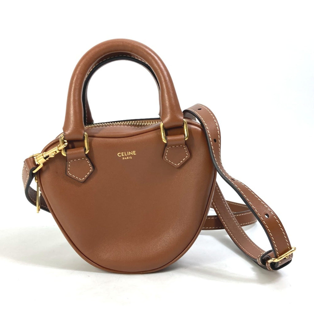 Celine Brown Leather Shoulder Bag