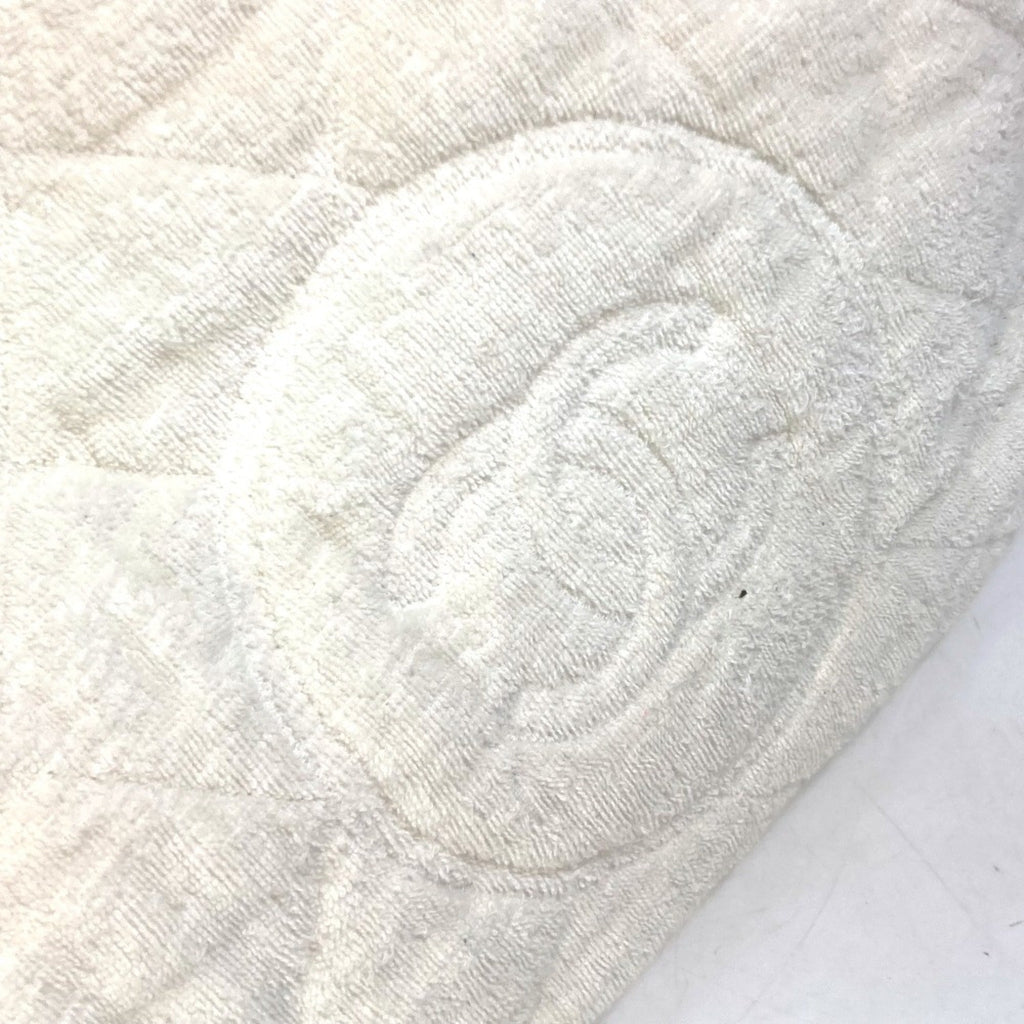 Chanel White Cotton Leather Beach Bag Shoulder Bag Tote Bag