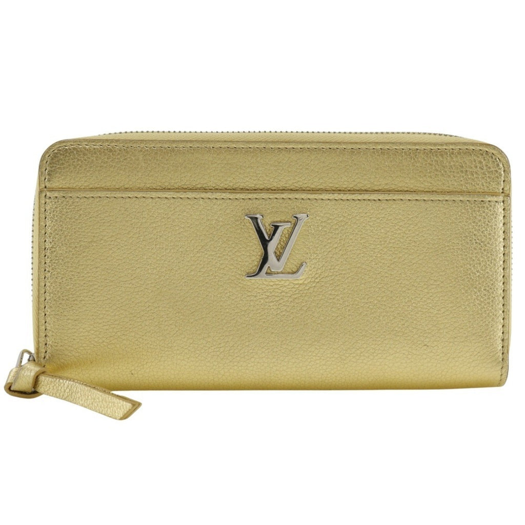 Louis Vuitton Gold Leather Long Wallet