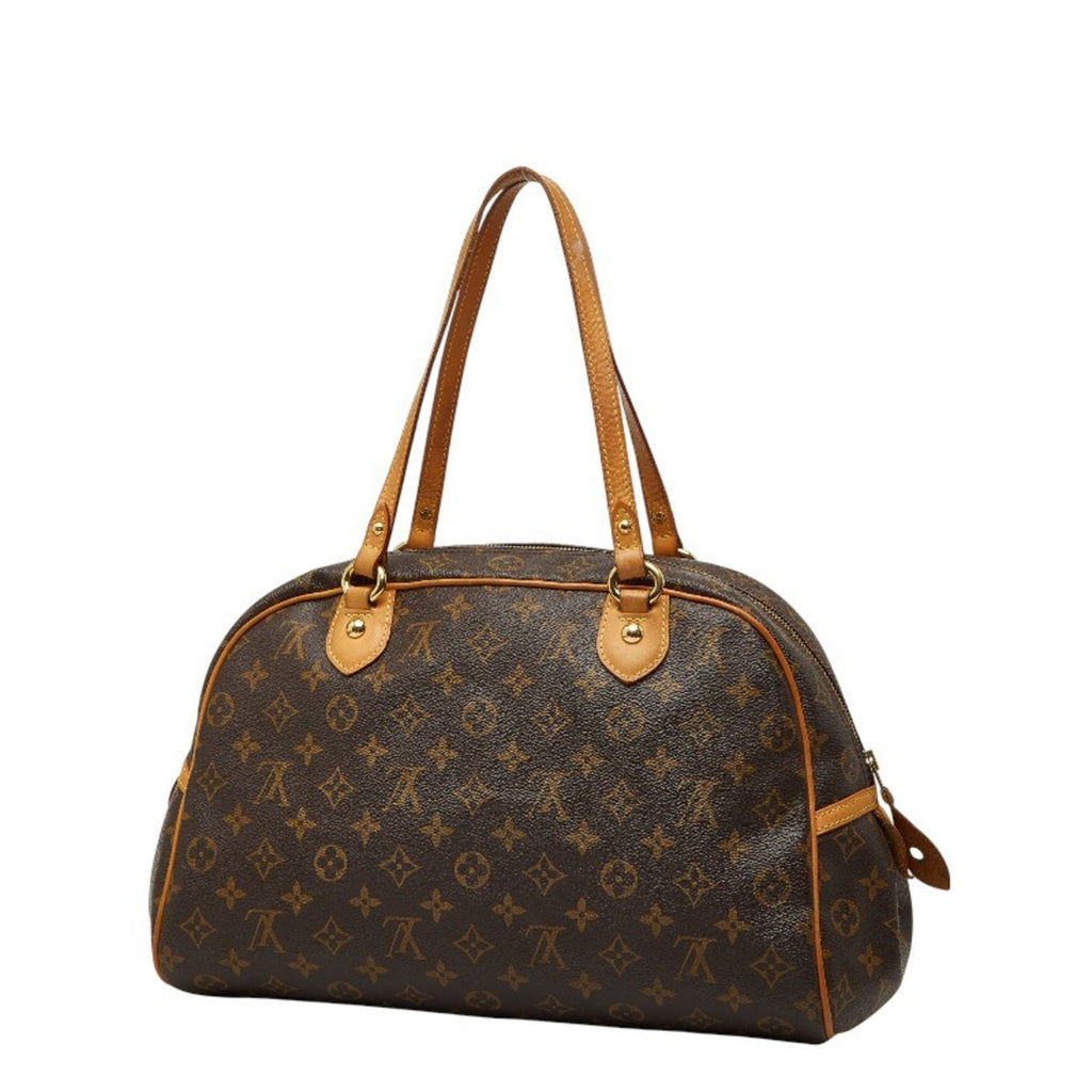 Louis Vuitton Brown Pvc Leather Handbag Shoulder Bag