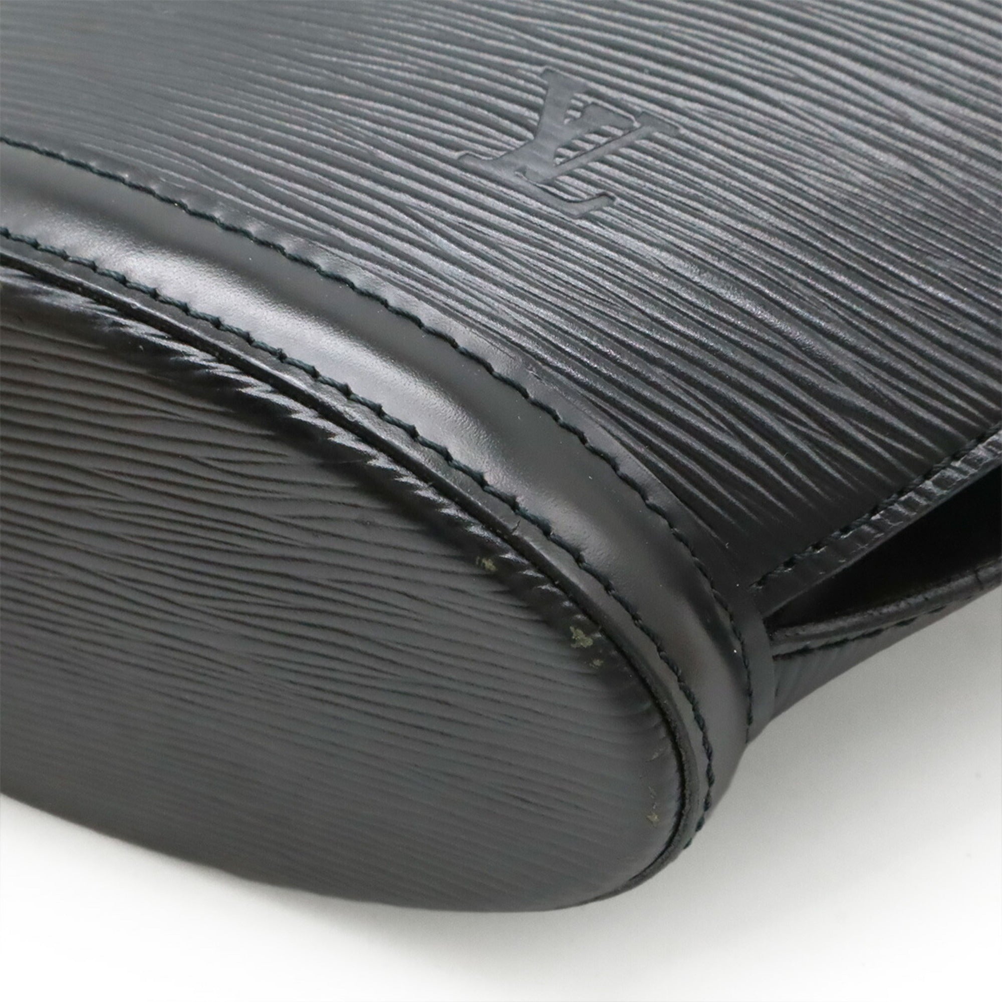 Louis Vuitton Black Noir Epi Leather Handbag Tote Bag