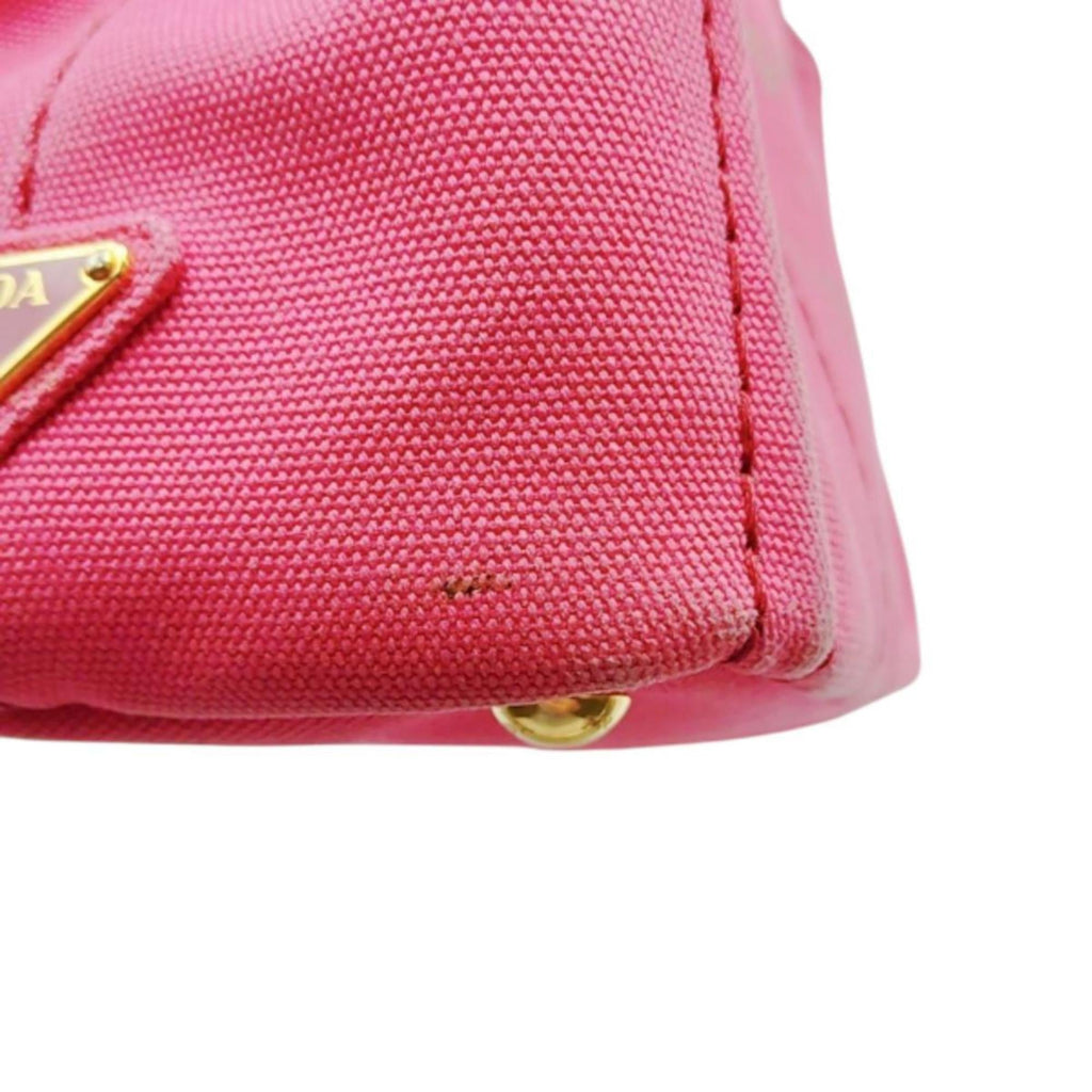 Prada Pink Canvas Tote Bag