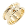 Louis Vuitton Gold Clear Yellow Gold (18K) Band Ring