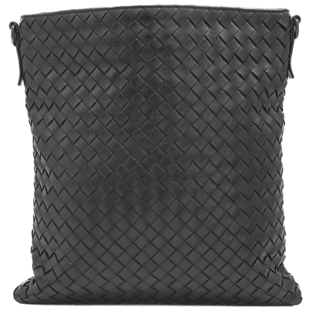 Bottega Veneta Black Intrecciato Leather Shoulder Bag