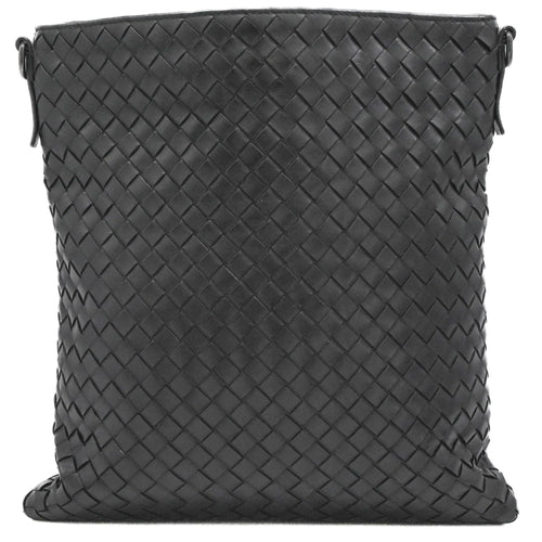 Bottega Veneta Black Intrecciato Leather Shoulder Bag