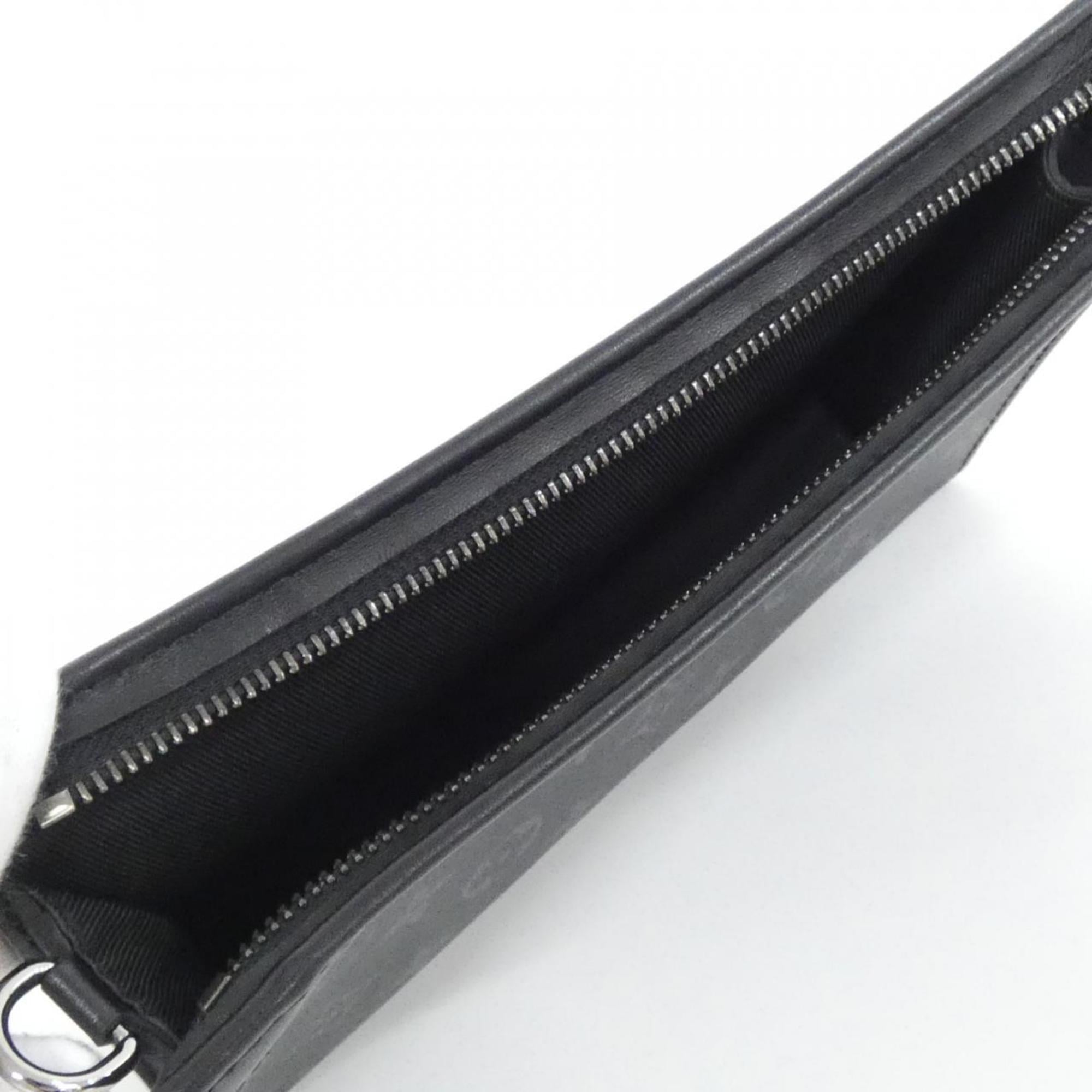 Louis Vuitton Black Gris Coated Canvas Pouch Shoulder Bag