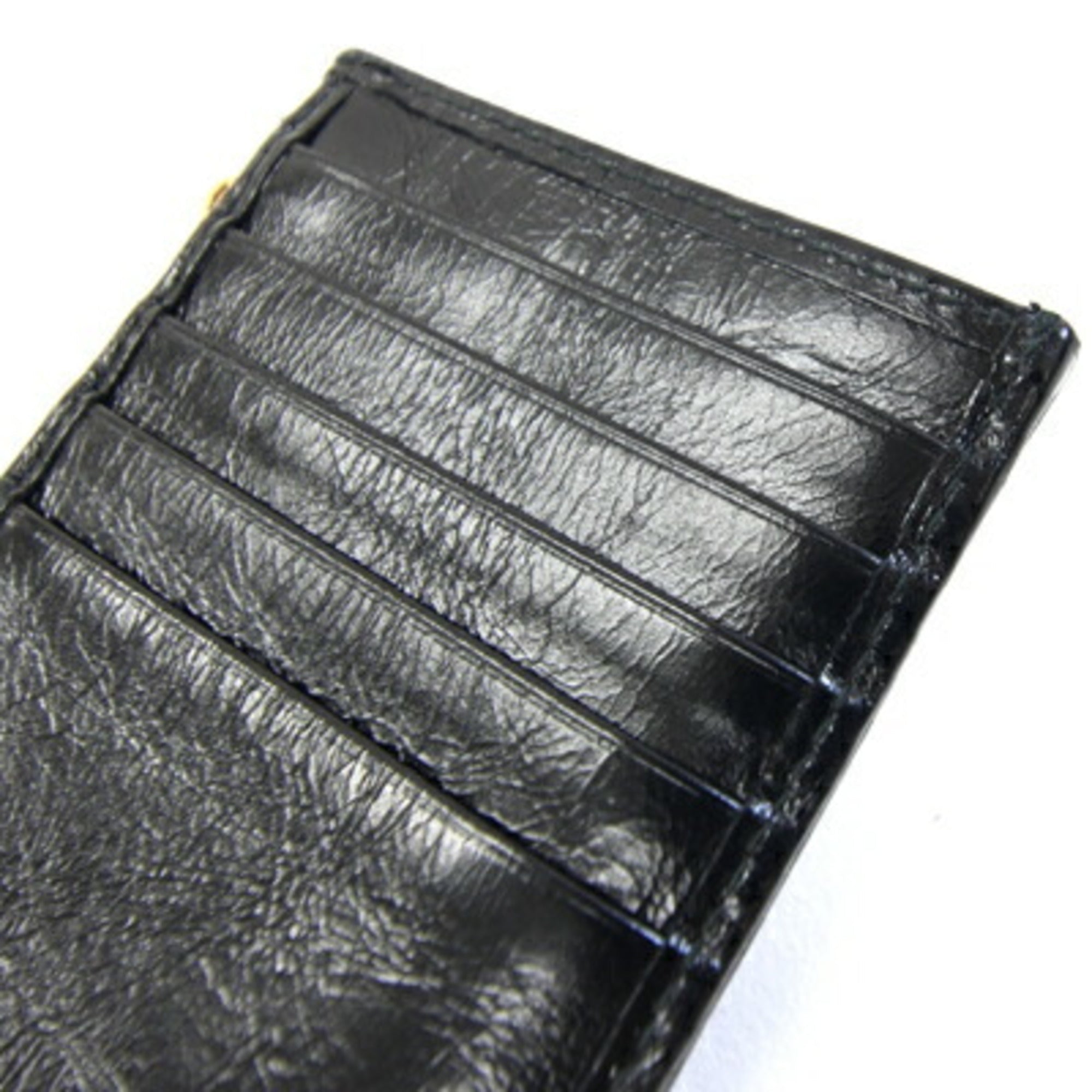 Prada Black Leather Card Wallet
