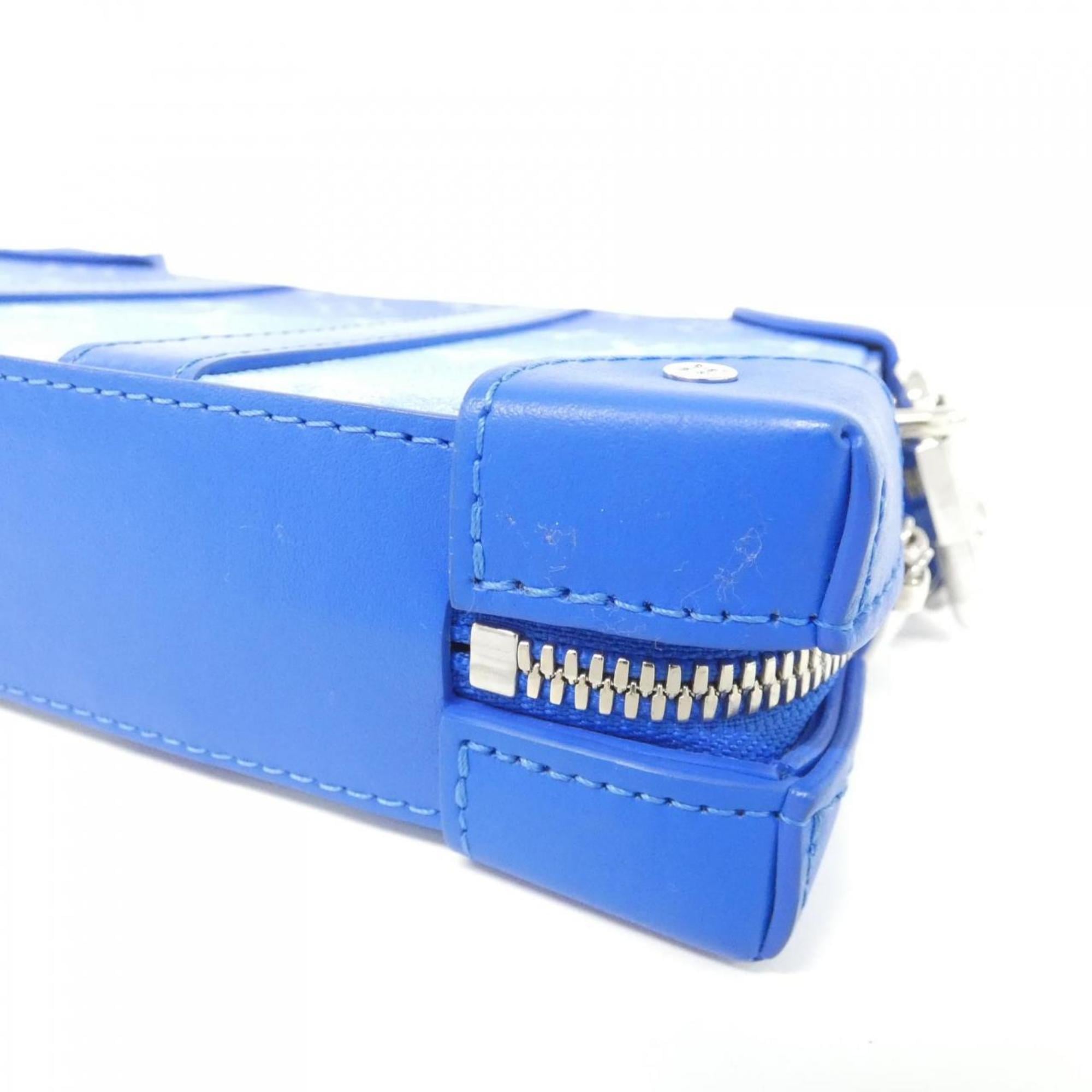 Louis Vuitton Blue Coated Canvas Shoulder Bag