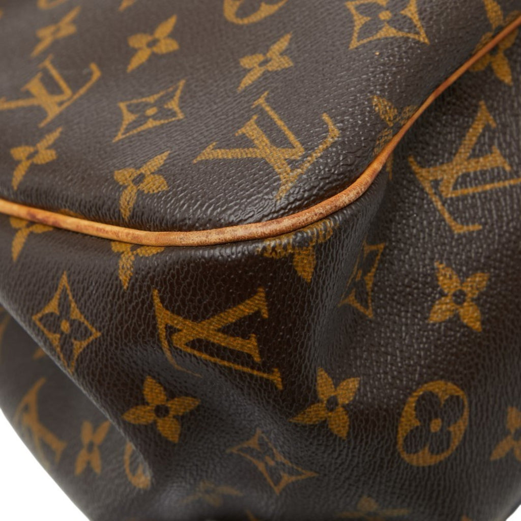 Louis Vuitton Brown Pvc Leather Shoulder Bag Tote Bag