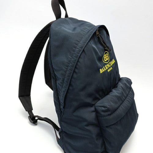 Balenciaga Navy Nylon Backpack