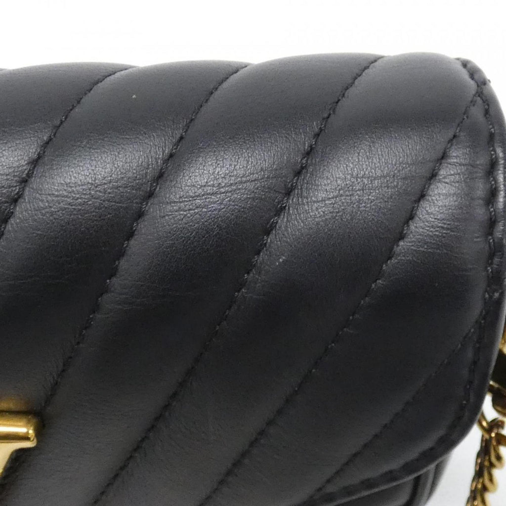 Louis Vuitton Black Leather Pochette Pouch Shoulder Bag