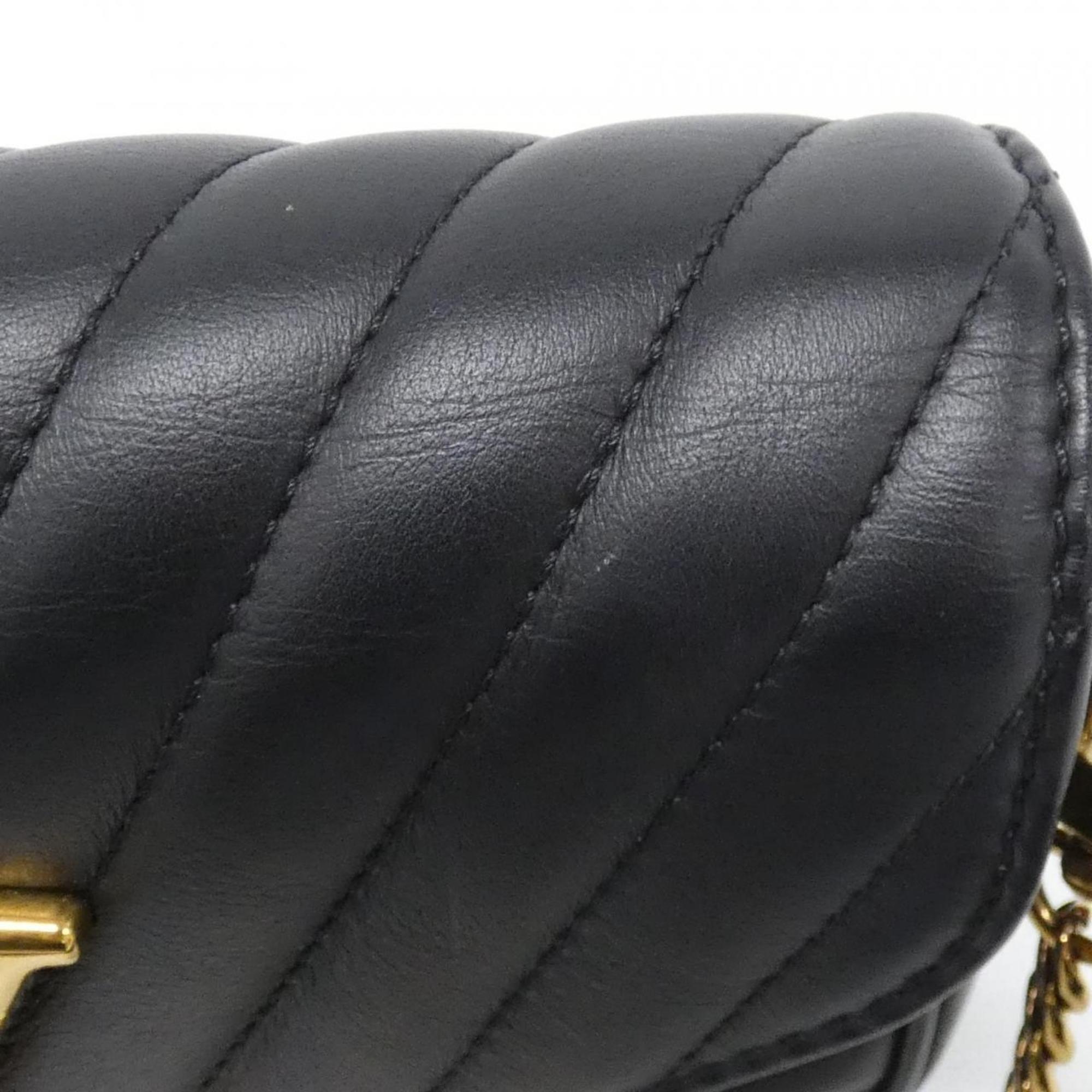 Louis Vuitton Black Leather Pochette Pouch Shoulder Bag