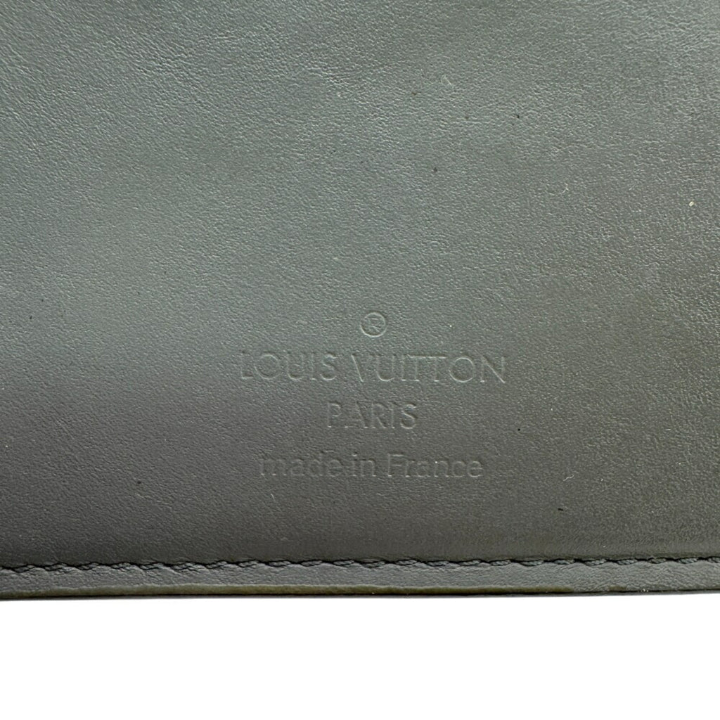 Louis Vuitton Dark Gray Gray Leather Wallet
