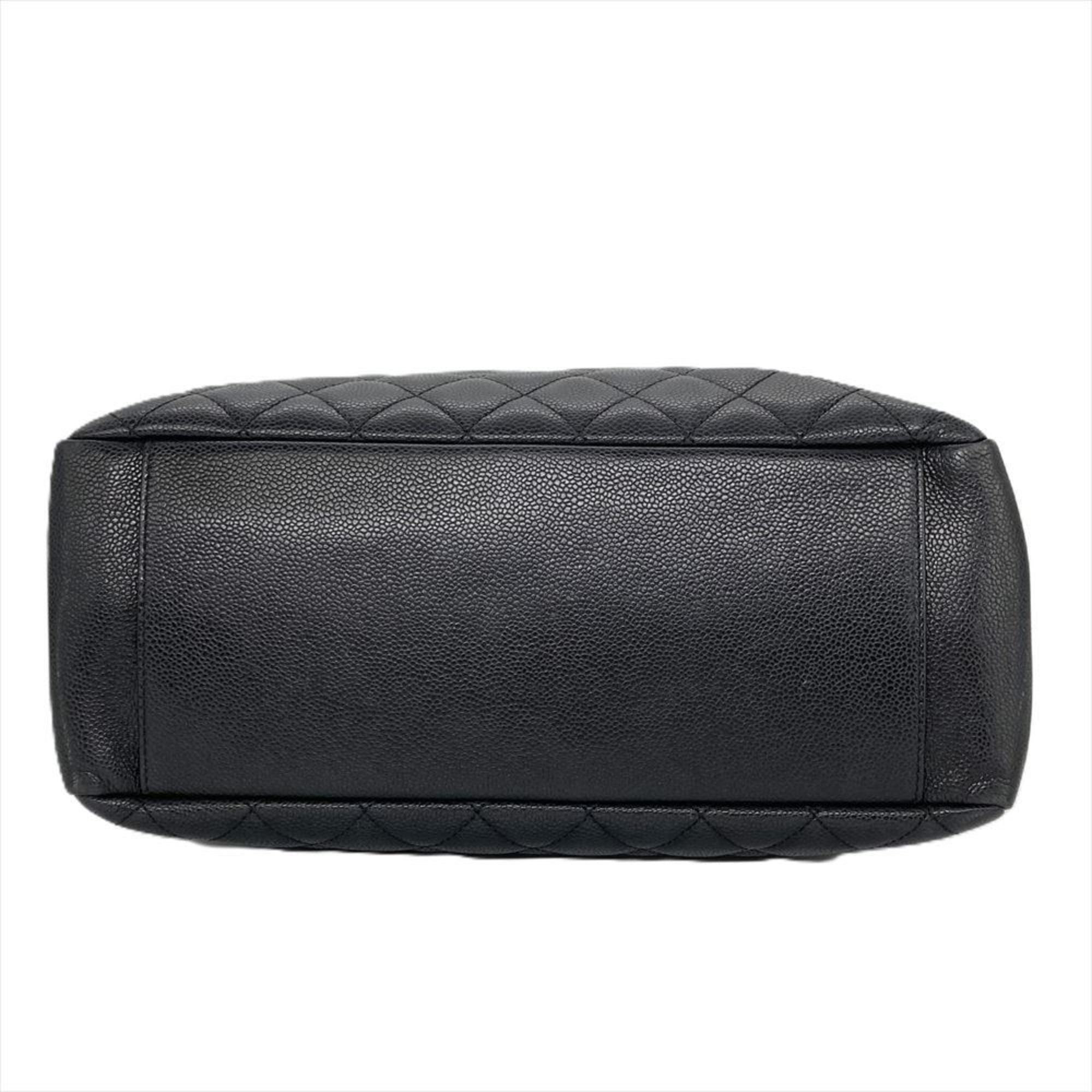 Chanel Black Grained Calfskin Tote Bag