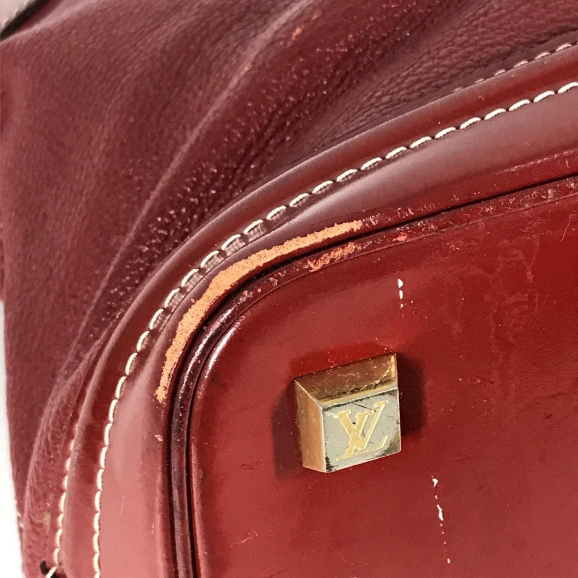 Louis Vuitton Red Color Tanami Suhali Leather Handbag Tote Bag