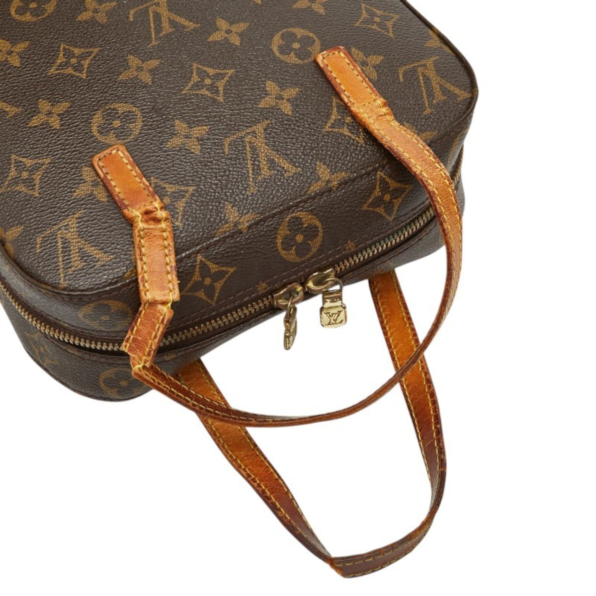 Louis Vuitton Brown Pvc Leather Handbag Shoulder Bag