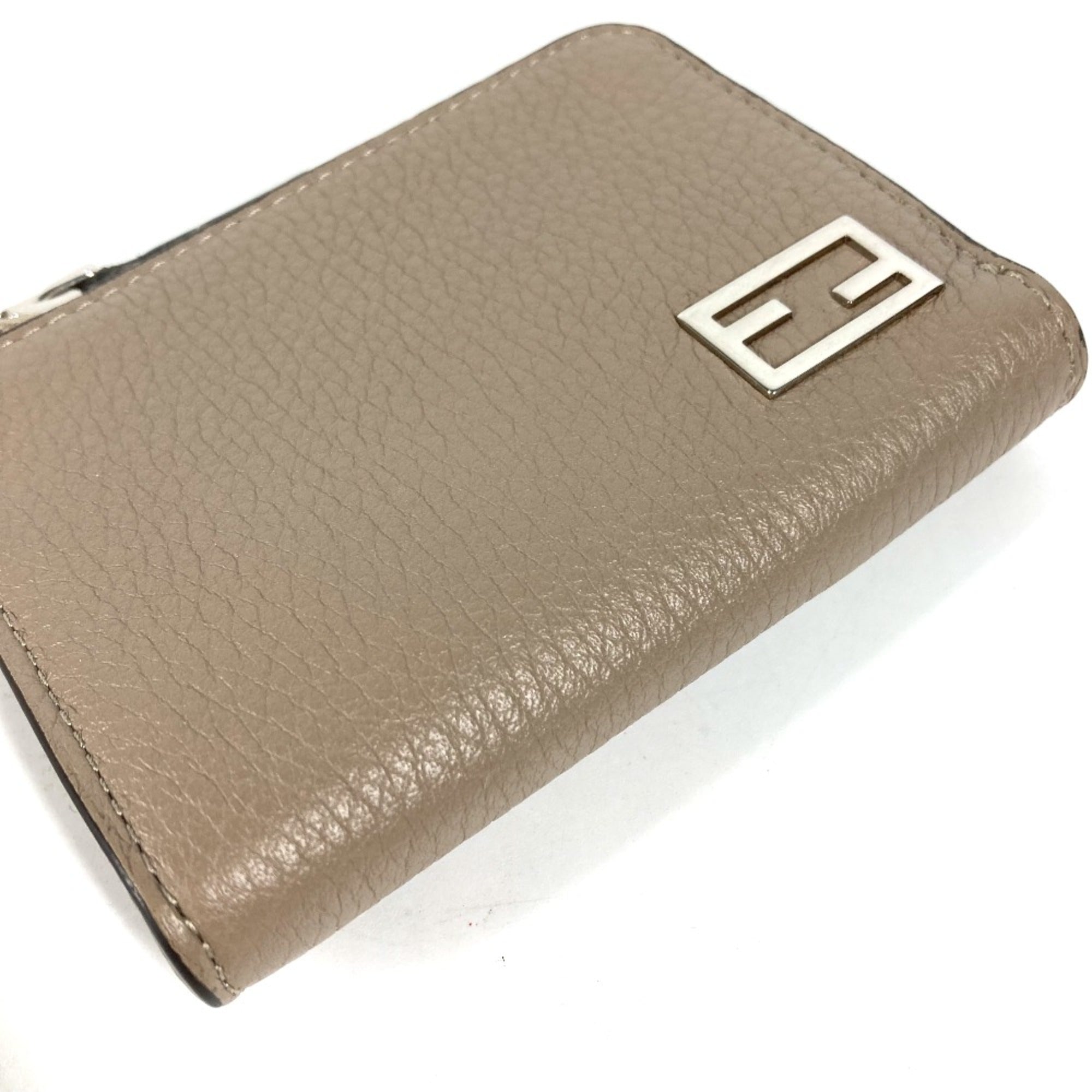 Fendi Beige Leather Coin Purse/Coin Case