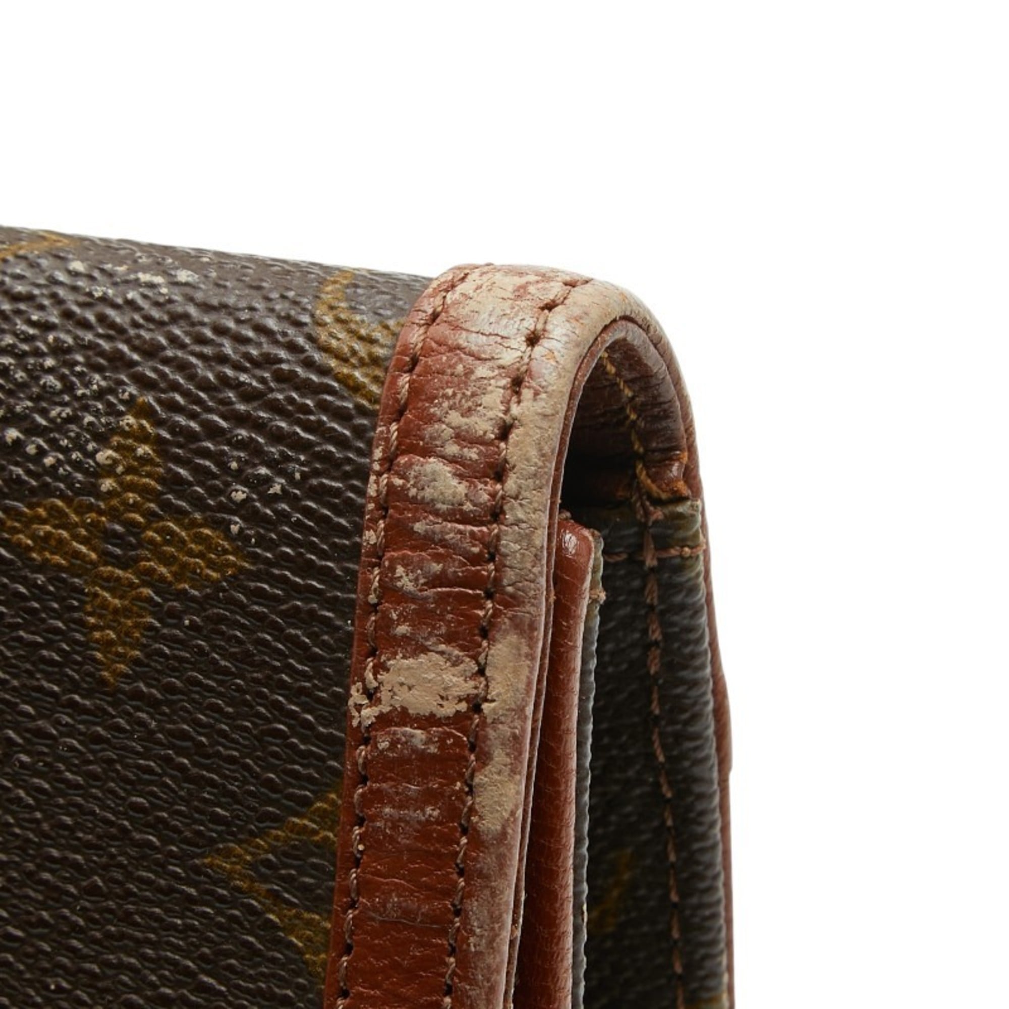 Louis Vuitton Brown Pvc Leather Clutch Bag Pochette