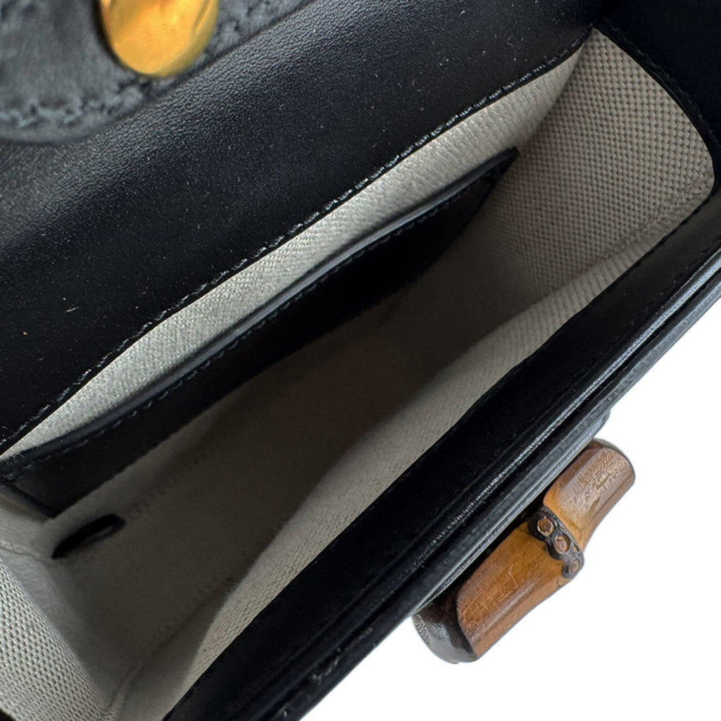 Gucci Black Leather Handbag Shoulder Bag (Pre-Owned)