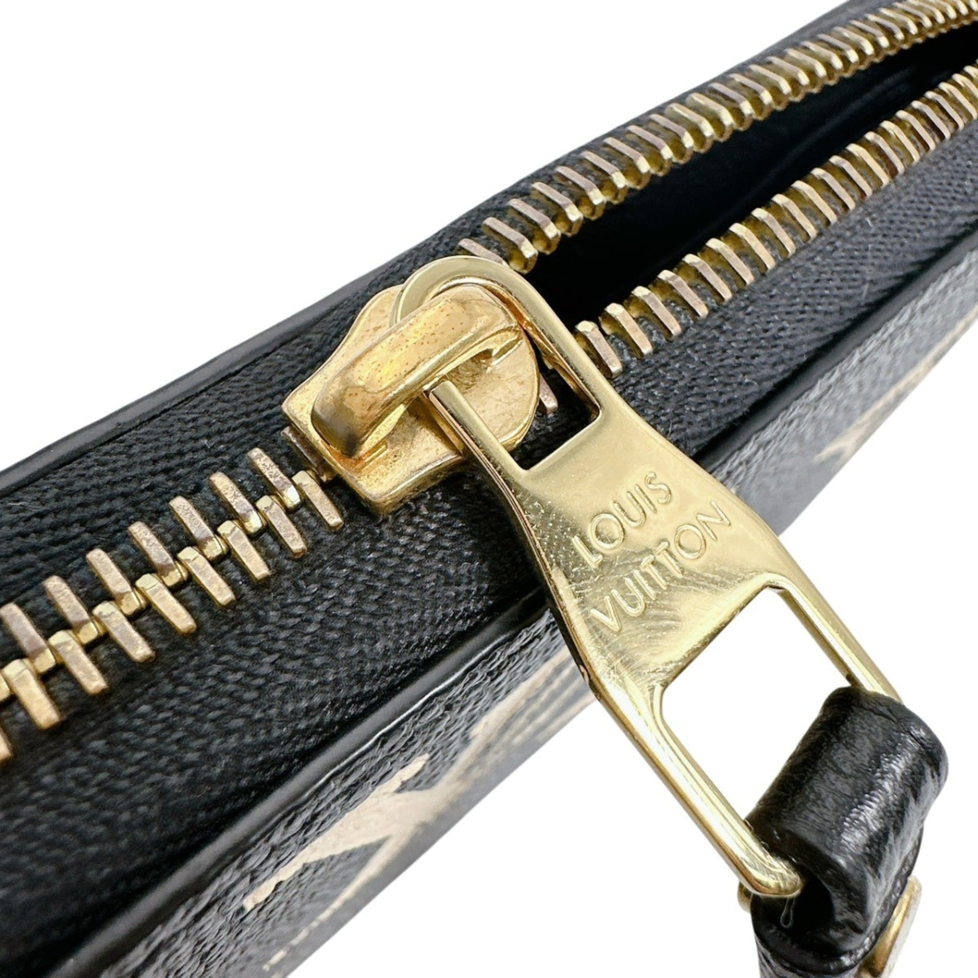 Louis Vuitton Beige Black Monogram Empreinte Long Wallet
