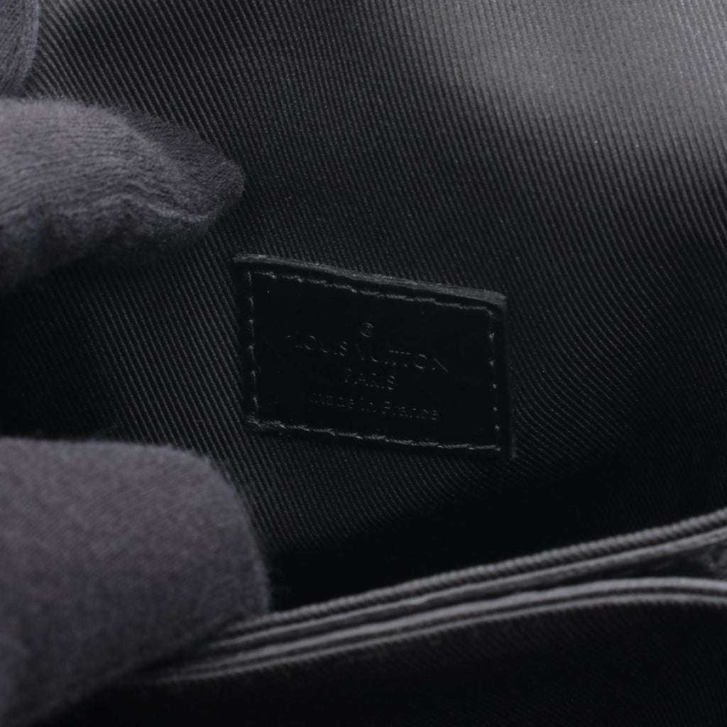 Louis Vuitton Black Coated Canvas Leather Shoulder Bag