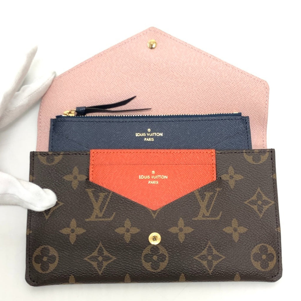 Louis Vuitton Monogram Brown Rose Ballerine Monogram Long Bill Wallet
