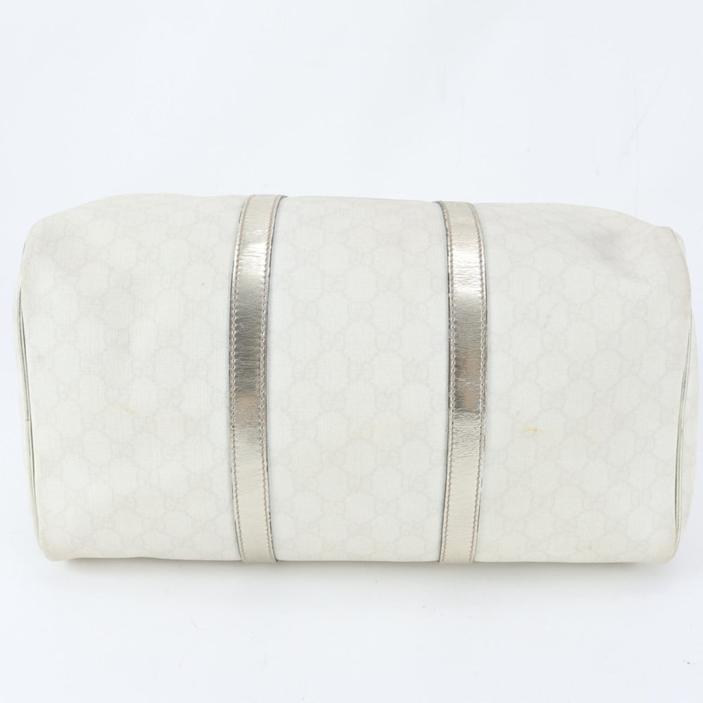 Gucci Gold White Gg Supreme Handbag (Pre-Owned)