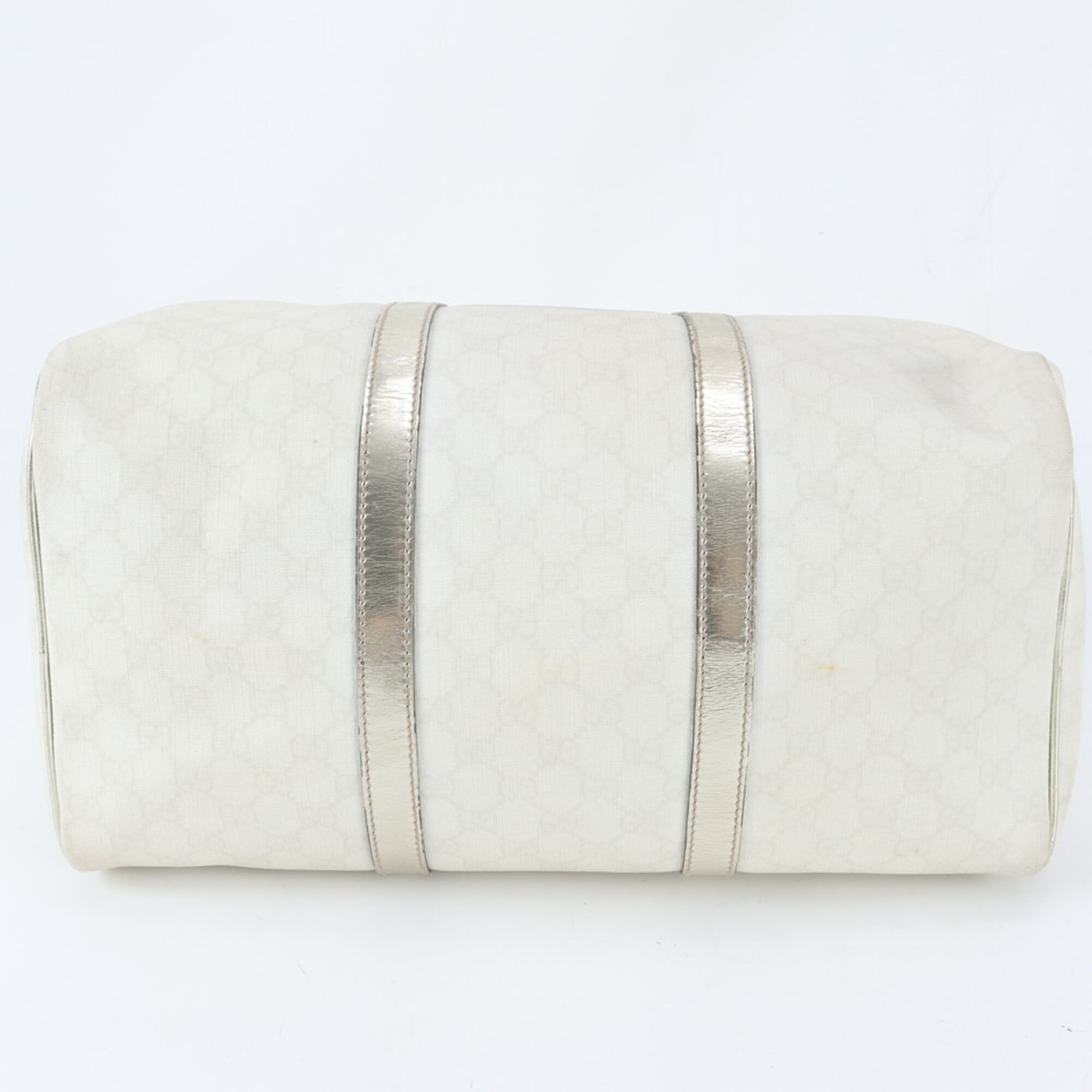 Gucci Gold White Gg Supreme Handbag (Pre-Owned)