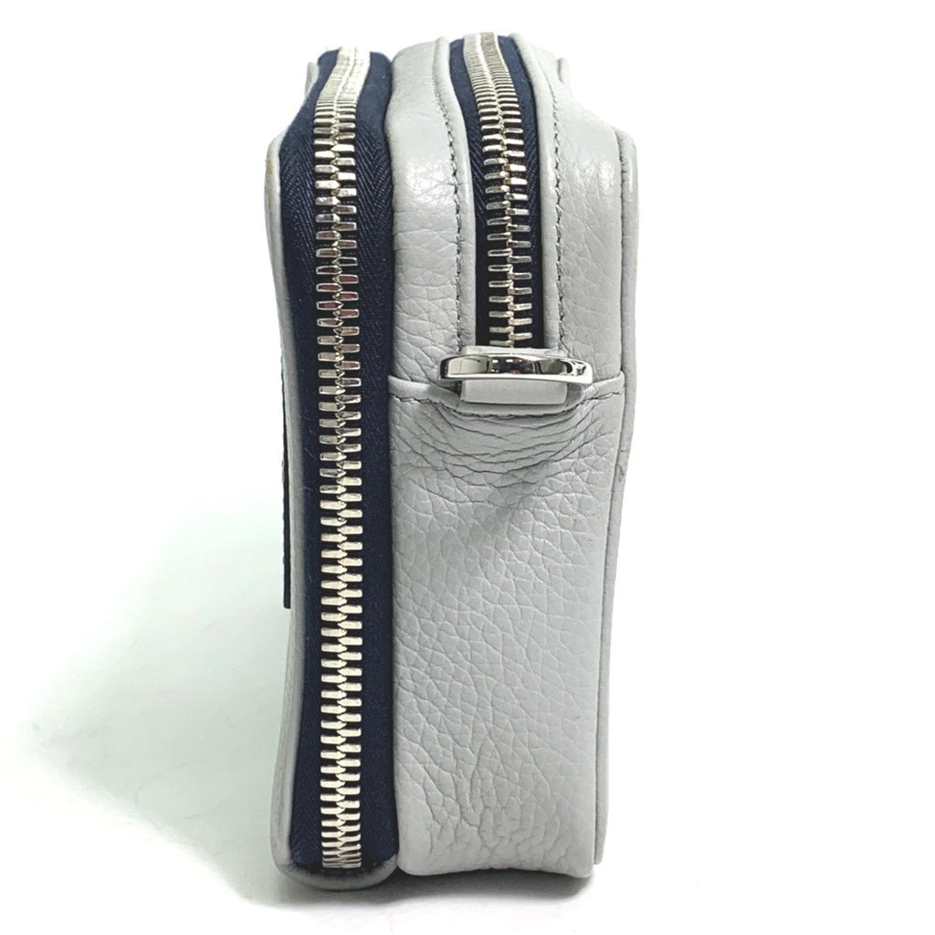 Christian Dior Gray Leather Shoulder Bag (Pre-Owned)