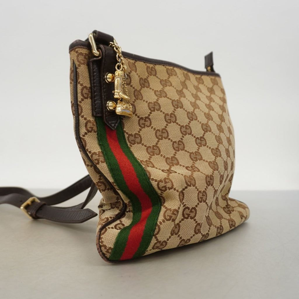 Gucci Beige Canvas Shoulder Bag (Pre-Owned)