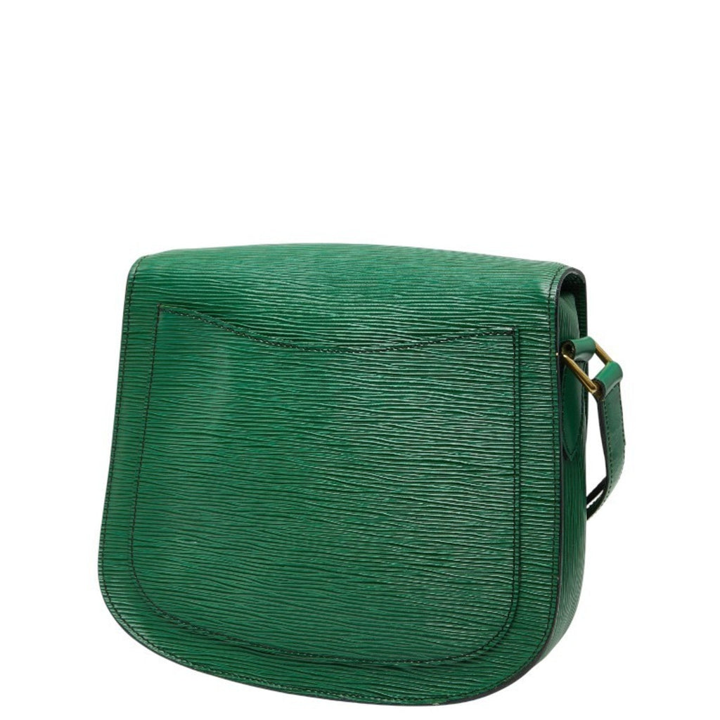 Louis Vuitton Borneo Green Leather Shoulder Bag