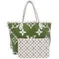Louis Vuitton Beige Khaki Monogram Tote Bag